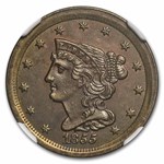 1855 Half Cent MS-63 NGC (Brown)