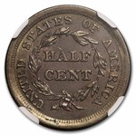 1855 Half Cent MS-63 NGC (Brown)