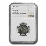 1855 Half Cent MS-66 NGC (Brown)
