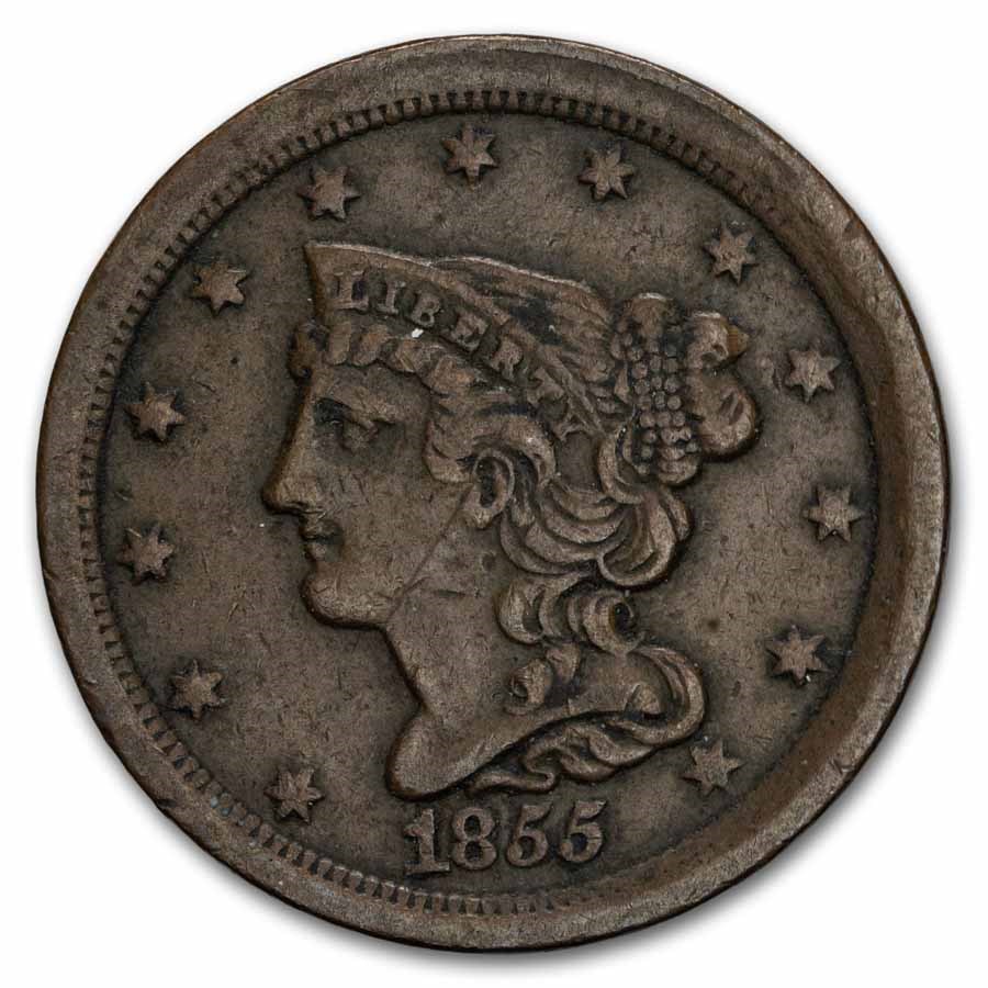 1855 Half Cent VF