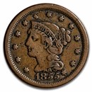 1855 Large Cent Knob on Ear Fine