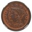 1855 Large Cent MS-65 NGC (Red/Brown, Upright 55)