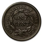 1855 Large Cent Upright 5's AU-58 NGC (Brown)