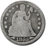 1855 Liberty Seated Dime Good/VG