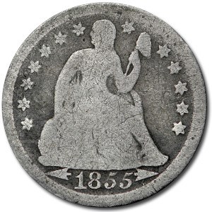 1855 Liberty Seated Dime Good/VG 1855 Liberty Seated Dime Good/VG