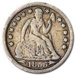 1855 Liberty Seated Dime w/Arrows VF