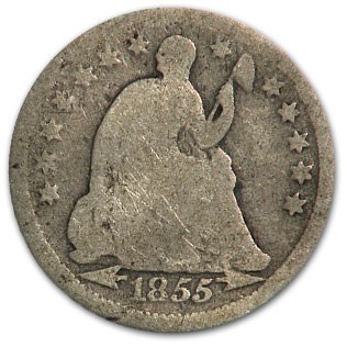 1855 Liberty Seated Half Dime Good