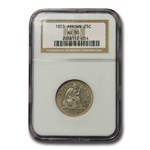 1855 Liberty Seated Quarter AU-50 NGC