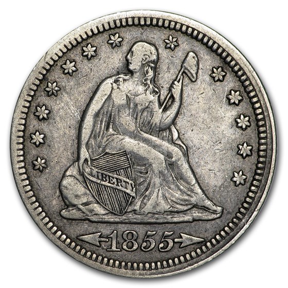 1855 Liberty Seated Quarter VF 1855 Liberty Seated Quarter VF