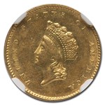 1855-O $1.00 Indian Head Gold MS-61 NGC