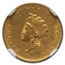 1855-O $1 Indian Head Gold Dollar AU-55 NGC