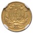 1855-O $1 Indian Head Gold Type 2 AU-53 NGC