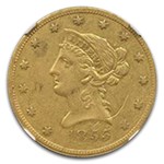 1855-O $10 Liberty Gold Eagle XF-45 NGC (Mint Error, Struck Thru)