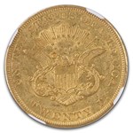 1855-O $20 Liberty Gold Double Eagle AU-58 NGC