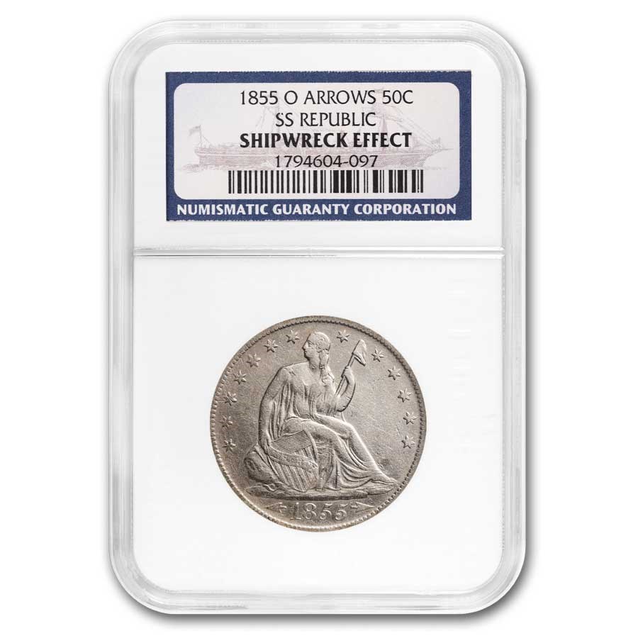 1855-O Liberty Seated Half NGC (SS-Republic)