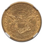 1855-S $20 Liberty Gold Double Eagle AU-50 NGC