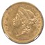 1855-S $20 Liberty Gold Double Eagle AU-53 NGC
