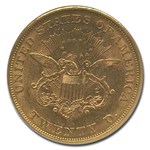 1855-S $20 Liberty Gold Double Eagle AU-55 NGC CAC