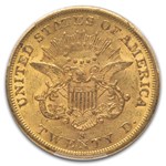 1855-S $20 Liberty Gold Double Eagle AU-58 PCGS