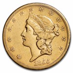 1855-S $20 Liberty Gold Double Eagle XF