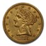 1855-S $5 Liberty Gold Half Eagle AU-55 PCGS CAC