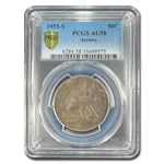 1855-S Liberty Seated Half Dollar AU-58 PCGS (Arrows)