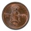 1855 Sweden 1/3 Skilling MS-64 PCGS (Red/Brown)