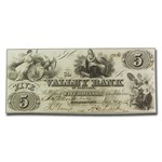 1855 The Valley Bank of Hagerstown, MD $5.00 CU
