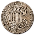 1855 Three Cent Silver VF