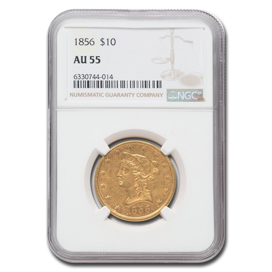 1856 $10 Liberty Gold Eagle AU-55 NGC 1856 $10 Liberty Gold Eagle AU-55 NGC