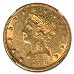 1856 $10 Liberty Gold Eagle AU-58 NGC
