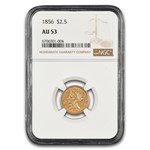 1856 $2.50 Liberty Gold Quarter Eagle AU-53 NGC