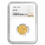 1856 $2.50 Liberty Gold Quarter Eagle AU-55 NGC
