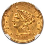 1856 $2.50 Liberty Gold Quarter Eagle AU-58 NGC