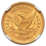 1856 $2.50 Liberty Gold Quarter Eagle AU-58 NGC