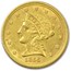 1856 $2.50 Liberty Gold Quarter Eagle AU