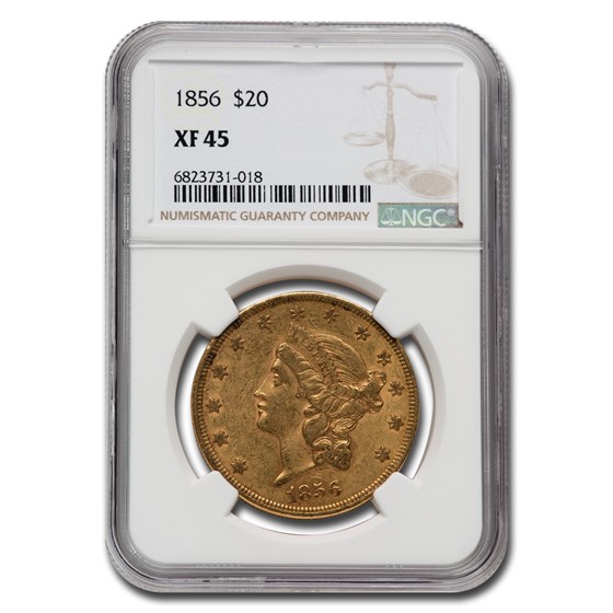 1856 $20 Liberty Gold Double Eagle XF-45 NGC 1856 $20 Liberty Gold Double Eagle XF-45 NGC