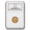 1856 $3 Gold Princess AU-55 NGC