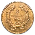 1856 $3 Gold Princess AU-55 NGC