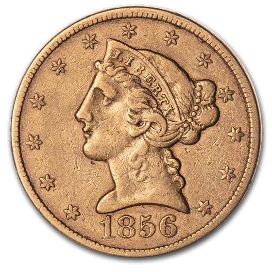 1856 $5 Liberty Gold Half Eagle XF 1856 $5 Liberty Gold Half Eagle XF