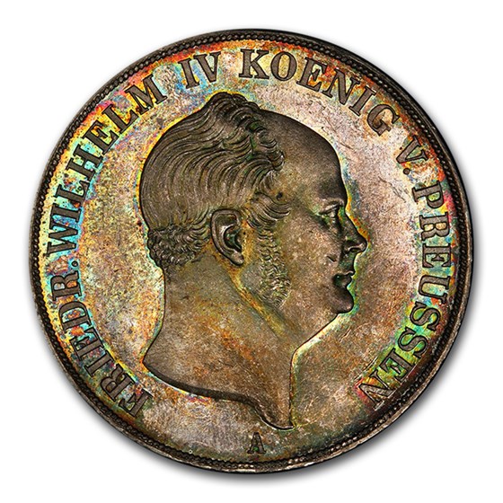 1856-A German State Prussia Silver 2 Thaler MS-64 PCGS 1856-A German State Prussia Silver 2 Thaler MS-64 PCGS