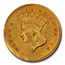 1856-D $1 Indian Head Gold AU-55 PCGS