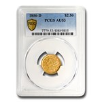 1856-D $2.50 Liberty Gold Quarter Eagle AU-53 PCGS