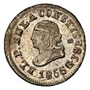 1856 Ecuador Silver 1/4 Real MS-66 NGC