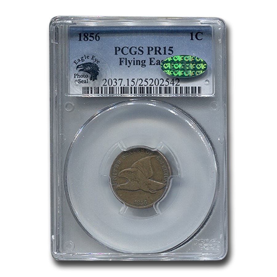 1856 Flying Eagle Cent PR-15 PCGS CAC