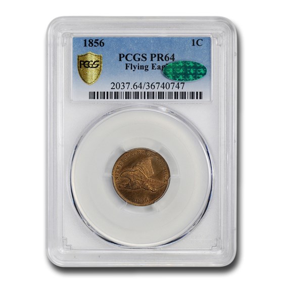 1856 Flying Eagle Cent PR-64 PCGS CAC 1856 Flying Eagle Cent PR-64 PCGS CAC