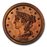 1856 Half Cent PR-65 PCGS CAC (Red/Brown)
