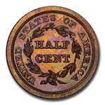 1856 Half Cent PR-65 PCGS CAC (Red/Brown)