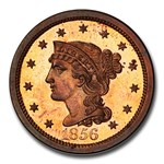 1856 Large Cent PR-65 PCGS (Red, Slanted 5)