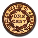 1856 Large Cent PR-65 PCGS (Red, Slanted 5)